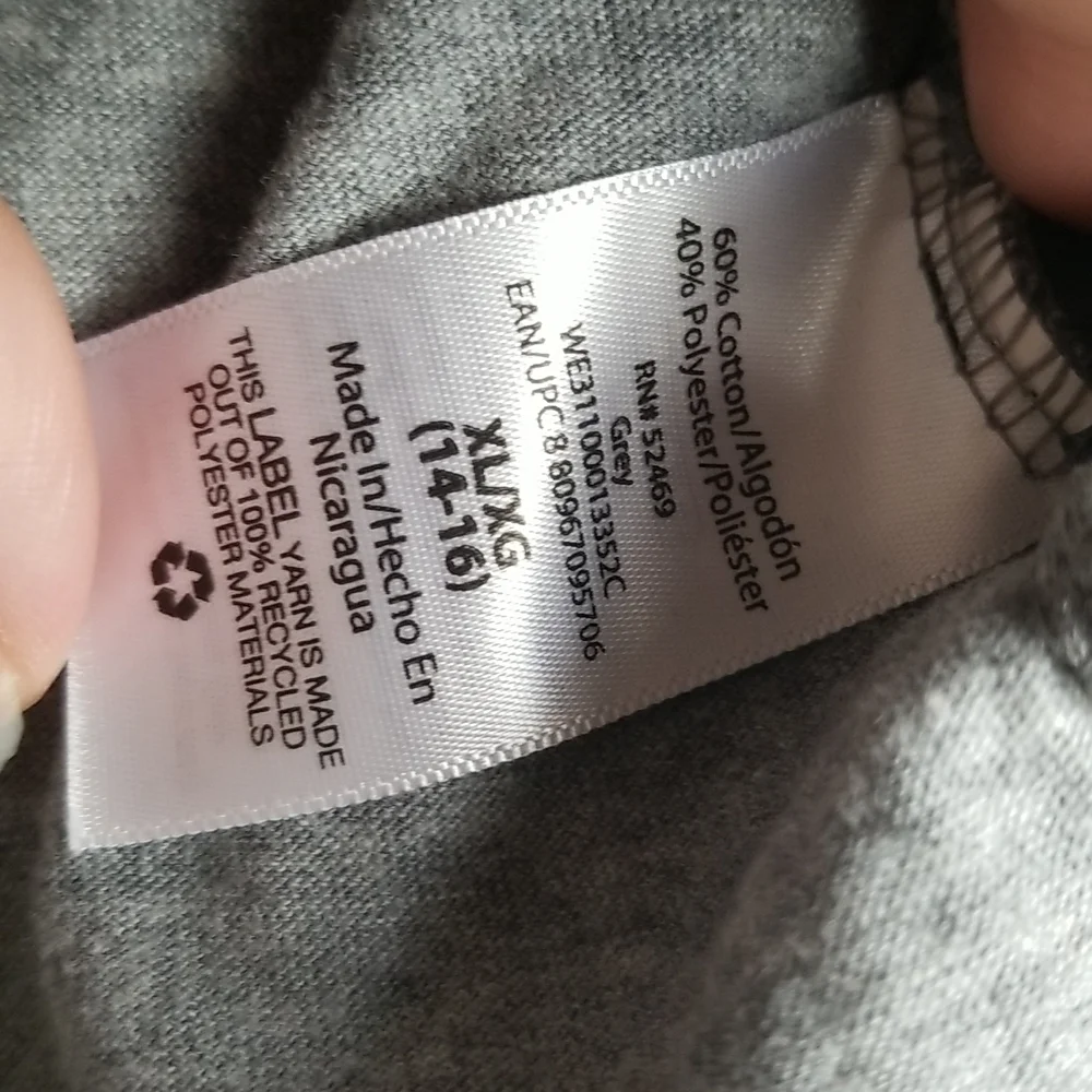 Wonder Nation Boy's Grey Long Sleeve Shirt